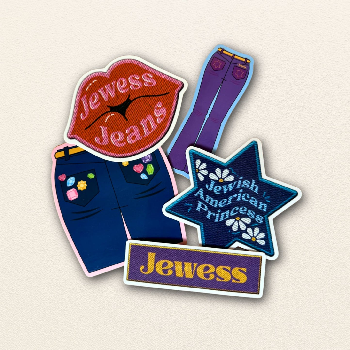 "Jewess Jeans Pack" (5 Stickers)