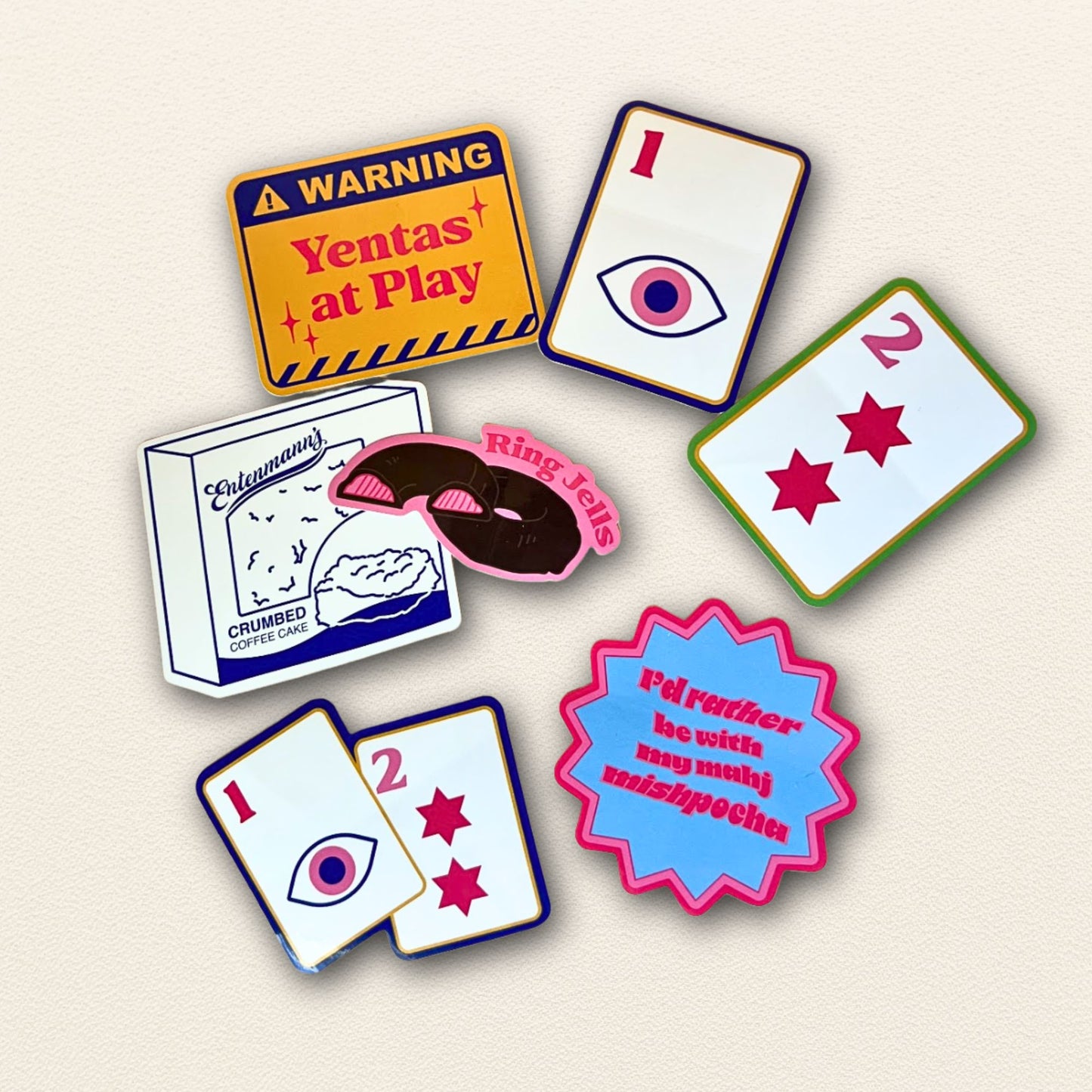 "Mahj Sticker Pack" (7 Stickers)