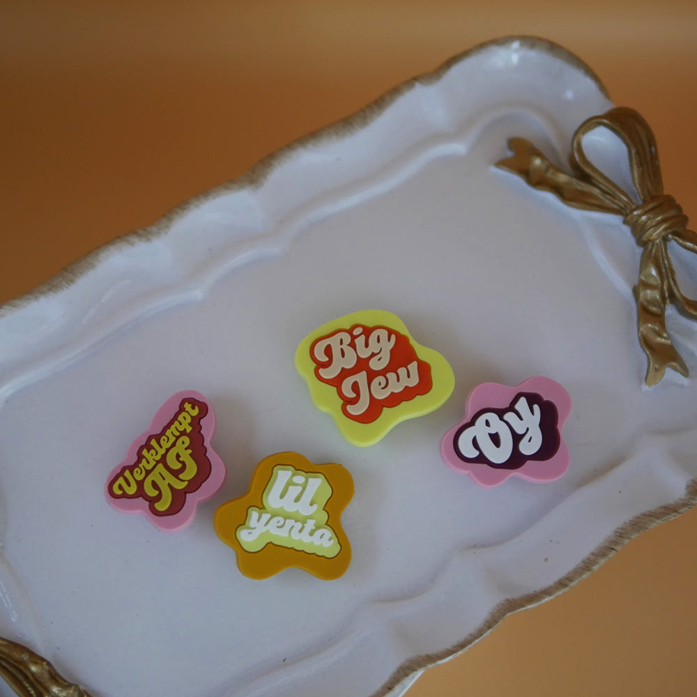 Yiddish Shoe Charms