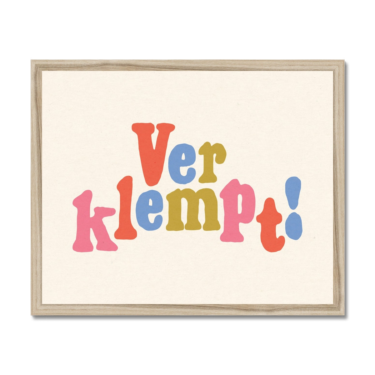 "Verklempt!" Framed Art Print