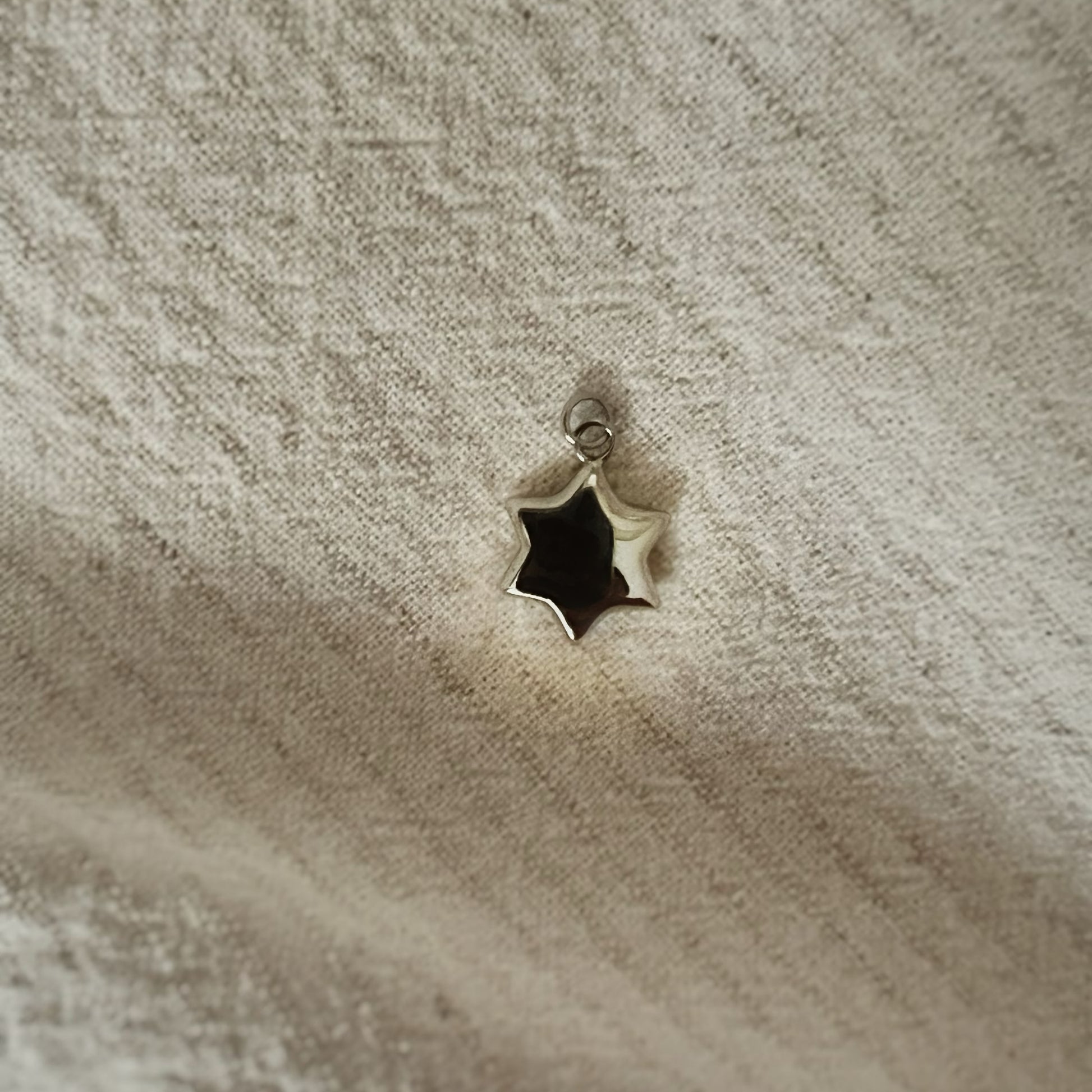 Bubble Jewish star in silver 