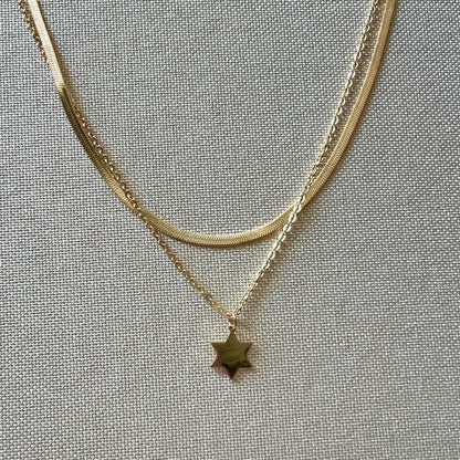 Jewish Star Layered Necklace