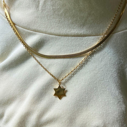 Jewish Star Layered Necklace
