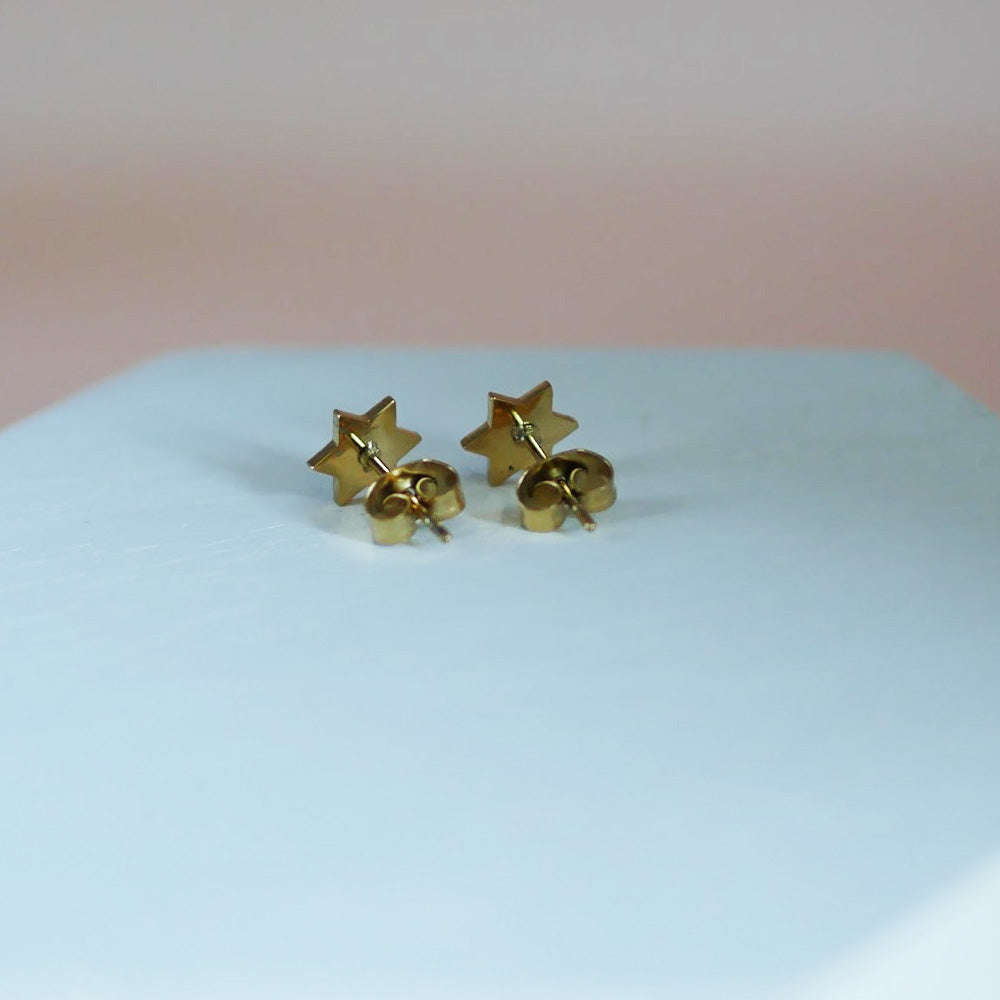 Jewish Star Flat Face Studs