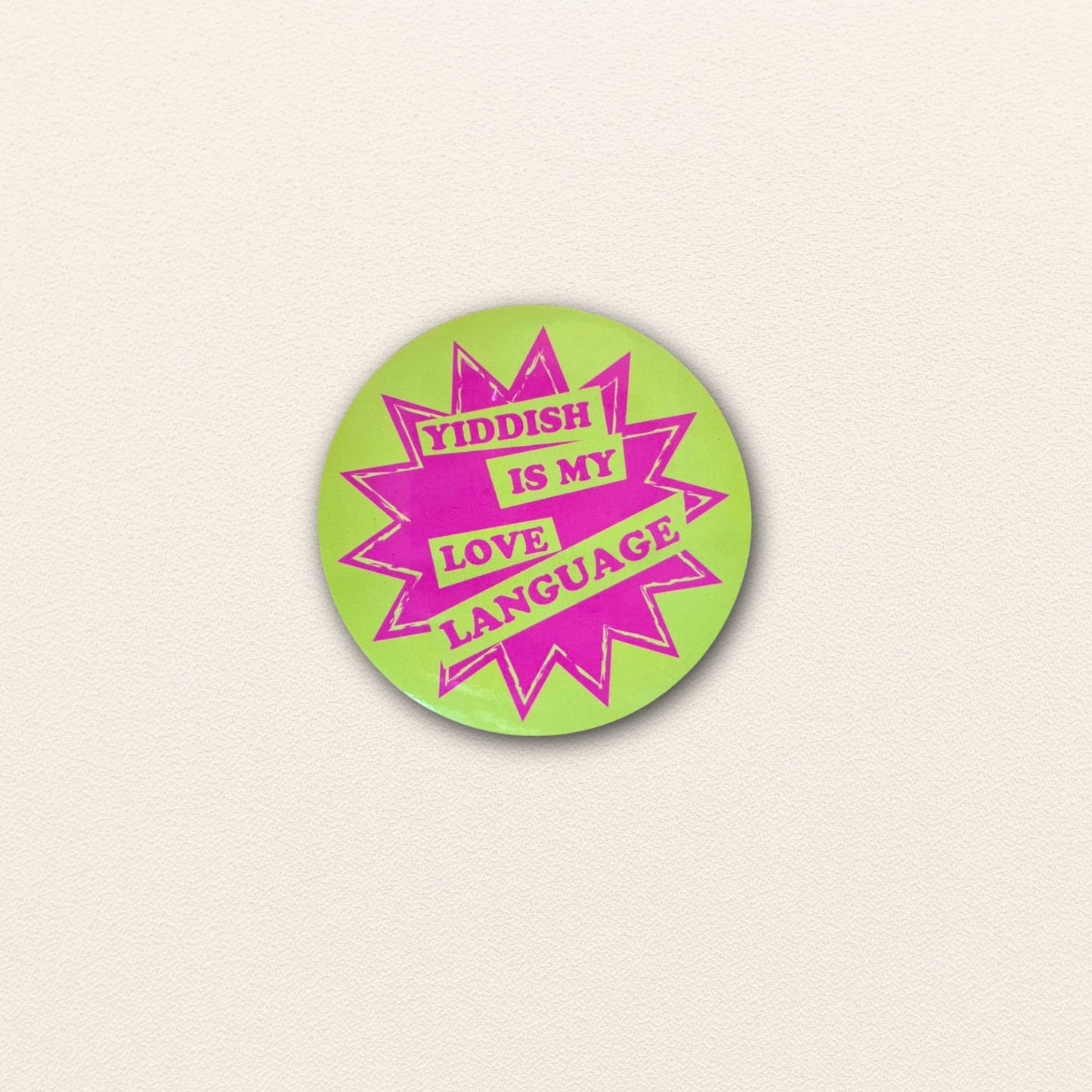 "Yiddish Is My Love Language" Sticker