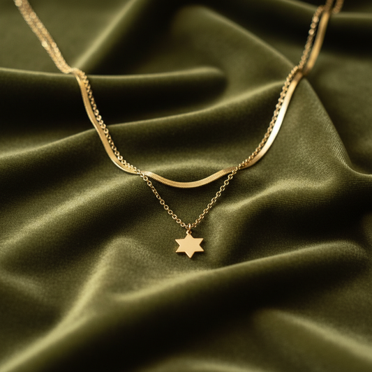 Jewish Star Layered Necklace