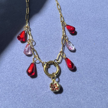 Extra Juicy Pomegranate Charm Necklace