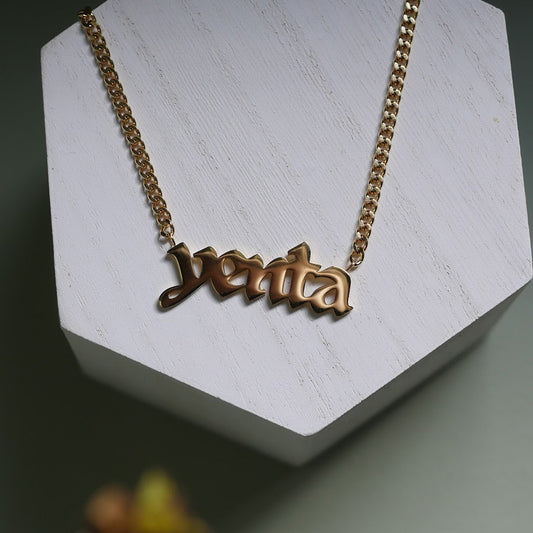 Yenta Blackletter Necklace