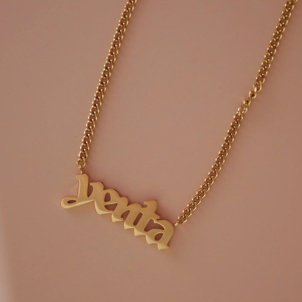 Yenta Blackletter Necklace