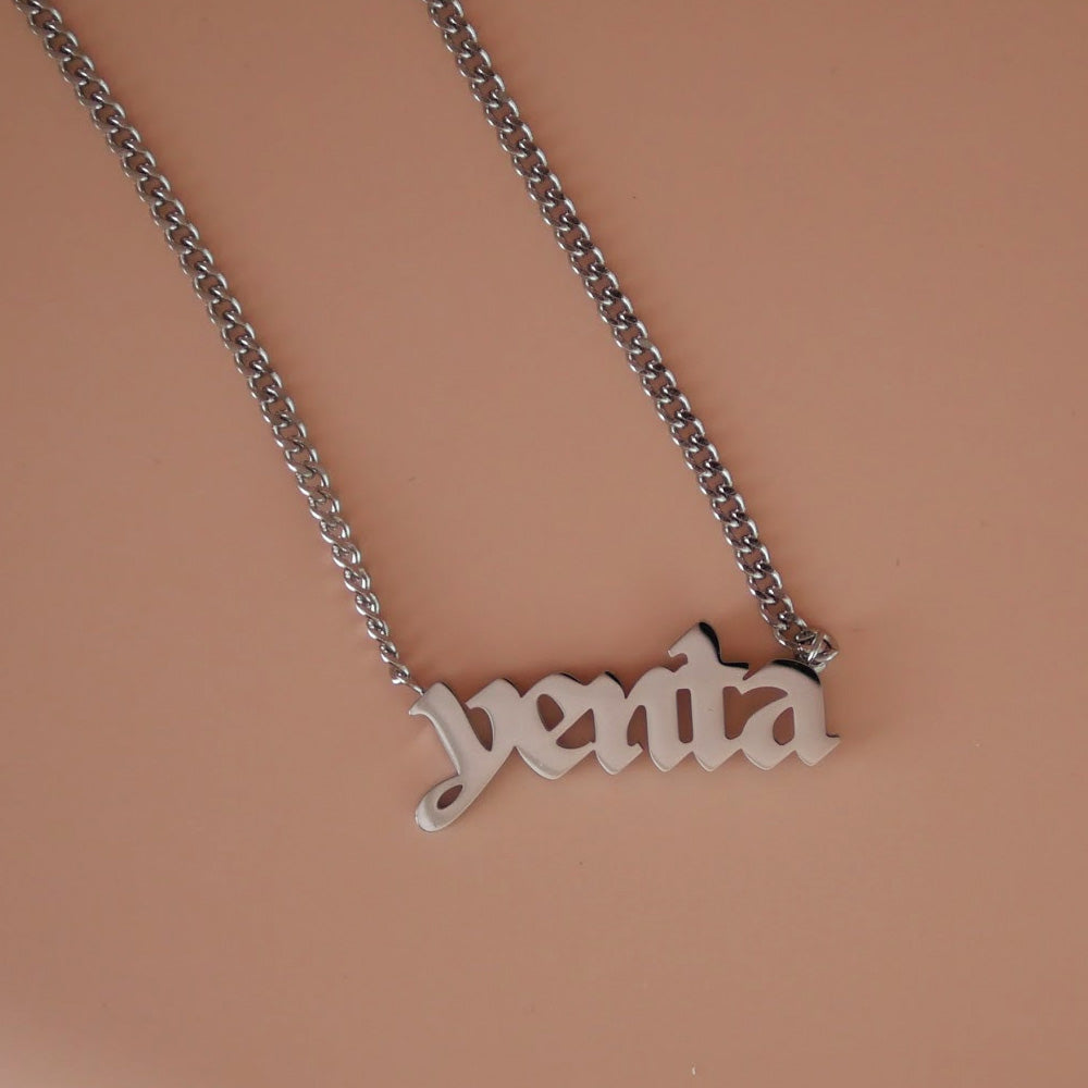 Yenta Blackletter Necklace