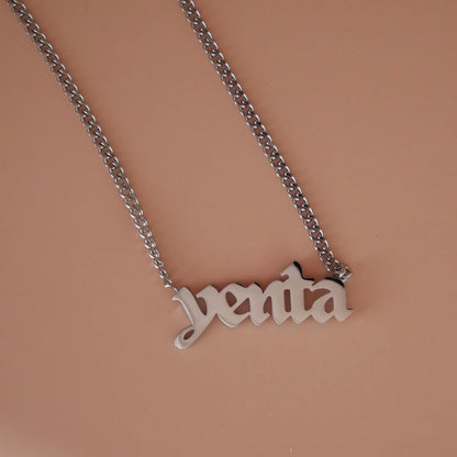 Yenta Blackletter Necklace